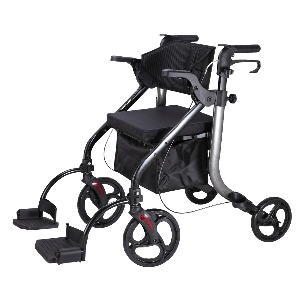 2 i 1 rollator og kørestol