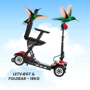 Colibri Light -  Sammenklappelig Rejse Scooter - Kun 18 Kg -  Med Kurv