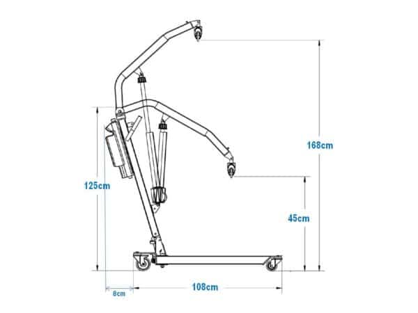 Vulcan Maxi personløfter – elektrisk gulvlift til forflytning af personer - Billede 5