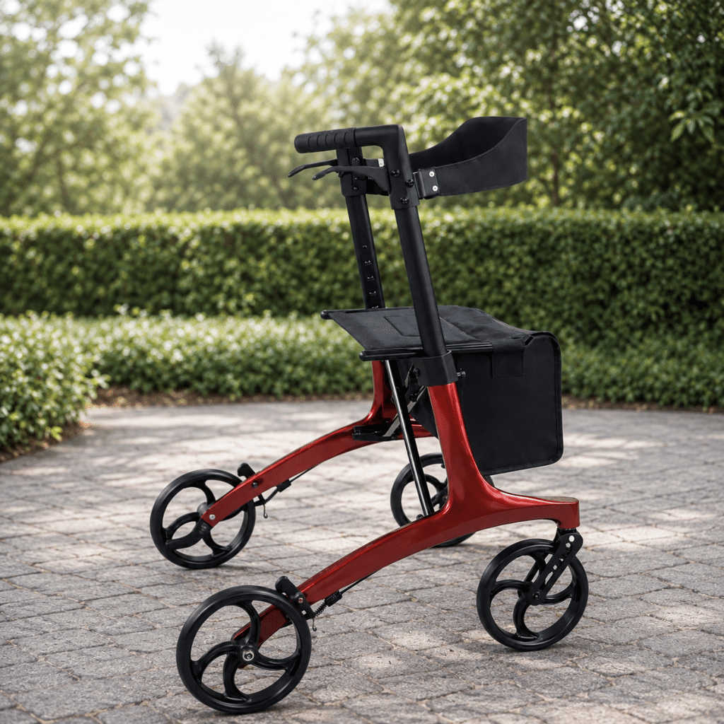 Gitte rollator i naturen