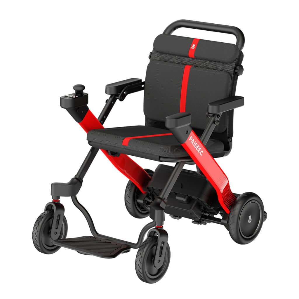 Rosa el-kørestol og rollator